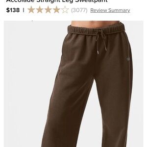 Alo Accolade sweatpants, espresso, xs